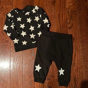 H&M Black and White Star Kids Matching Set